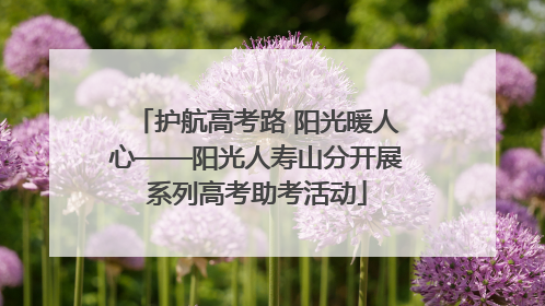 护航高考路 阳光暖人心——阳光人寿山分开展系列高考助考活动