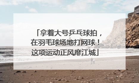 拿着大号乒乓球拍，在羽毛球场地打网球！这项运动正风靡江城