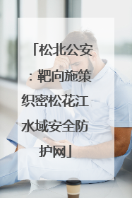 松北公安：靶向施策织密松花江水域安全防护网