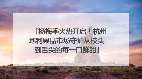 杨梅季火热开启！杭州地利果品市场守护从枝头到舌尖的每一口鲜甜