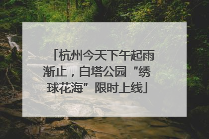杭州今天下午起雨渐止，白塔公园“绣球花海”限时上线