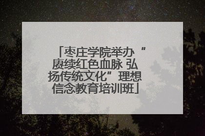 枣庄学院举办“赓续红色血脉 弘扬传统文化”理想信念教育培训班