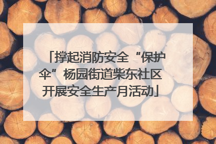 撑起消防安全“保护伞”杨园街道柴东社区开展安全生产月活动