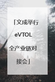 文成举行eVTOL全产业链对接会