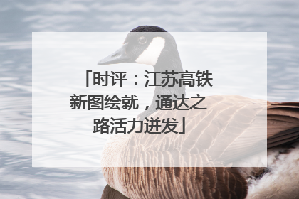 时评：江苏高铁新图绘就，通达之路活力迸发