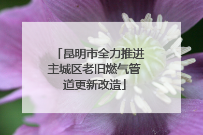 昆明市全力推进主城区老旧燃气管道更新改造