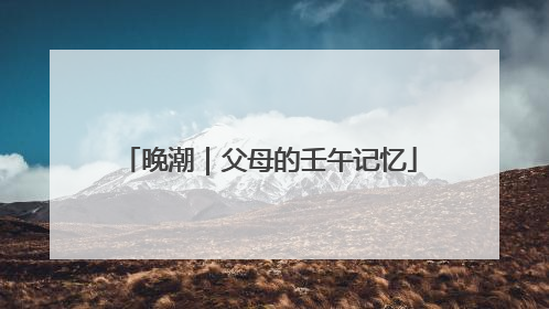 晚潮｜父母的壬午记忆