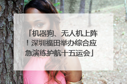 机器狗、无人机上阵！深圳福田举办综合应急演练护航十五运会