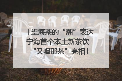 望海茶的“潮”表达 宁海首个本土新茶饮“又喝那茶”亮相