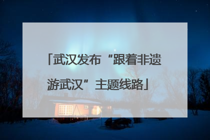 武汉发布“跟着非遗游武汉”主题线路