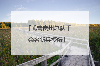 武警贵州总队千余名新兵授衔