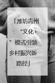 潍坊青州：“文化+”模式引领乡村振兴新路径