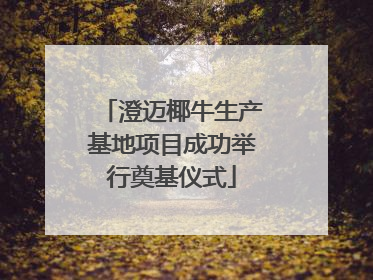 澄迈椰牛生产基地项目成功举行奠基仪式
