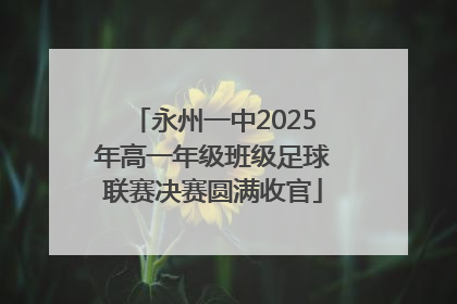 永州一中2025年高一年级班级足球联赛决赛圆满收官