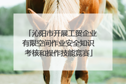 沁阳市开展工贸企业有限空间作业安全知识考核和操作技能竞赛