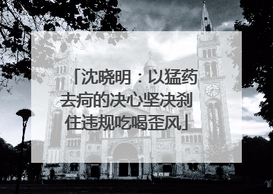 沈晓明：以猛药去疴的决心坚决刹住违规吃喝歪风