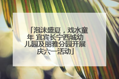 泡沫盛夏，戏水童年 宜宾长宁西城幼儿园及丽雅分园开展庆六一活动