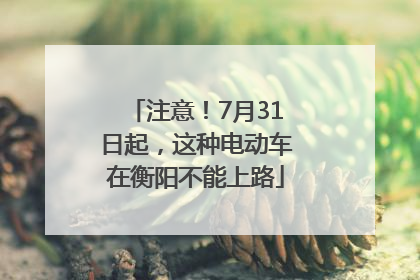 注意！7月31日起，这种电动车在衡阳不能上路