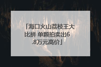 海口火山荔枝王大比拼 单颗拍卖出6.8万元高价