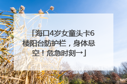 海口4岁女童头卡6楼阳台防护栏，身体悬空！危急时刻→