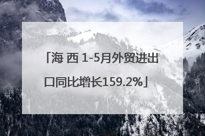海 西 1-5月外贸进出口同比增长159.2%