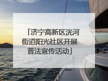 济宁高新区洸河街道阳光社区开展普法宣传活动