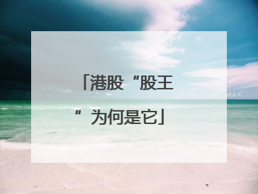 港股“股王”为何是它