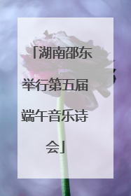 湖南邵东举行第五届端午音乐诗会