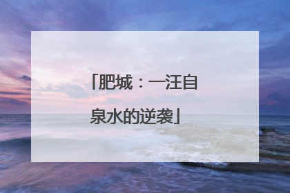 肥城：一汪自泉水的逆袭