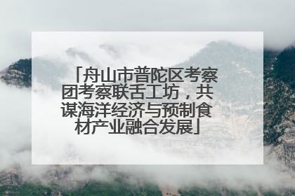 舟山市普陀区考察团考察联舌工坊，共谋海洋经济与预制食材产业融合发展
