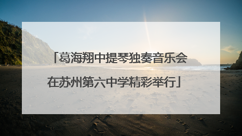葛海翔中提琴独奏音乐会在苏州第六中学精彩举行