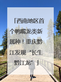 西南地区首个鸭嘴龙类新属种！重庆黔江发现“长生黔江龙”