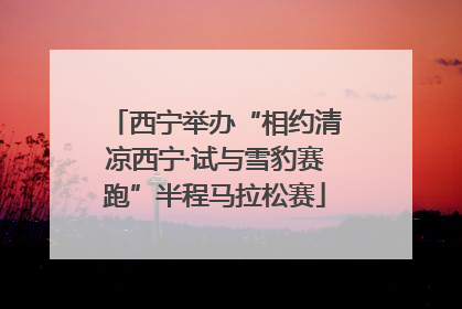 西宁举办“相约清凉西宁·试与雪豹赛跑”半程马拉松赛