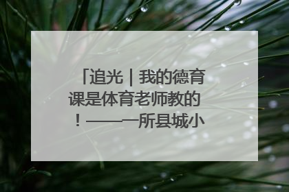 追光｜我的德育课是体育老师教的！——一所县城小学的思政课改革