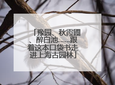 豫园、秋霞圃、醉白池……跟着这本口袋书走进上海古园林