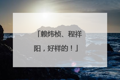 赖炜桢、程祥阳，好样的！