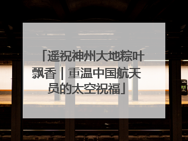遥祝神州大地粽叶飘香｜重温中国航天员的太空祝福