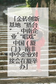 金砖创新基地“搭台”，中南企业“唱戏” 中国（厦门）-南非中小企业对接会在厦举办