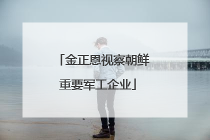 金正恩视察朝鲜重要军工企业