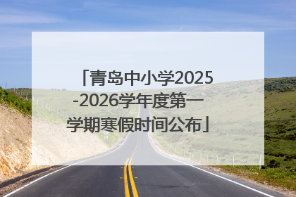 青岛中小学2025-2026学年度第一学期寒假时间公布