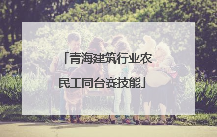 青海建筑行业农民工同台赛技能