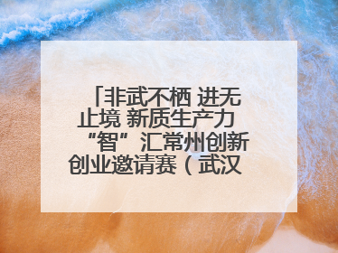 非武不栖 进无止境 新质生产力“智”汇常州创新创业邀请赛（武汉站）圆满举办
