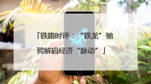 铁路时评：“铁龙”驰骋解码经济“脉动”
