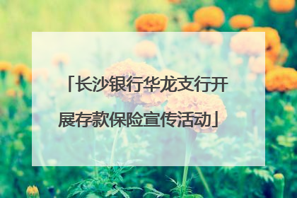 长沙银行华龙支行开展存款保险宣传活动