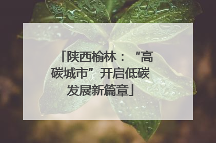 陕西榆林：“高碳城市”开启低碳发展新篇章