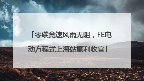零碳竞速风雨无阻，FE电动方程式上海站顺利收官