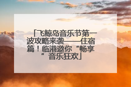 飞鲸岛音乐节第一波攻略来袭——住宿篇！临港邀你“畅享”音乐狂欢