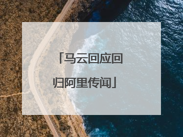 马云回应回归阿里传闻