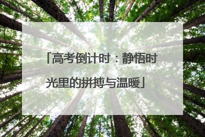 高考倒计时：静悟时光里的拼搏与温暖