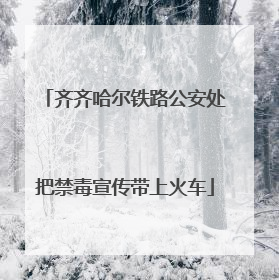 齐齐哈尔铁路公安处把禁毒宣传带上火车